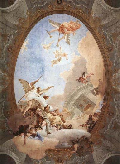 Giovanni Battista Tiepolo Allegory of Merit Accompanied by Nobility and Virtue oil painting image